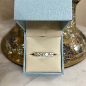 Certified GRA 4 mm moissinite band ring 925 sterling silver weeding ring size 7